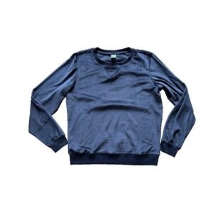 Honeydew Navy Velour pullover size M